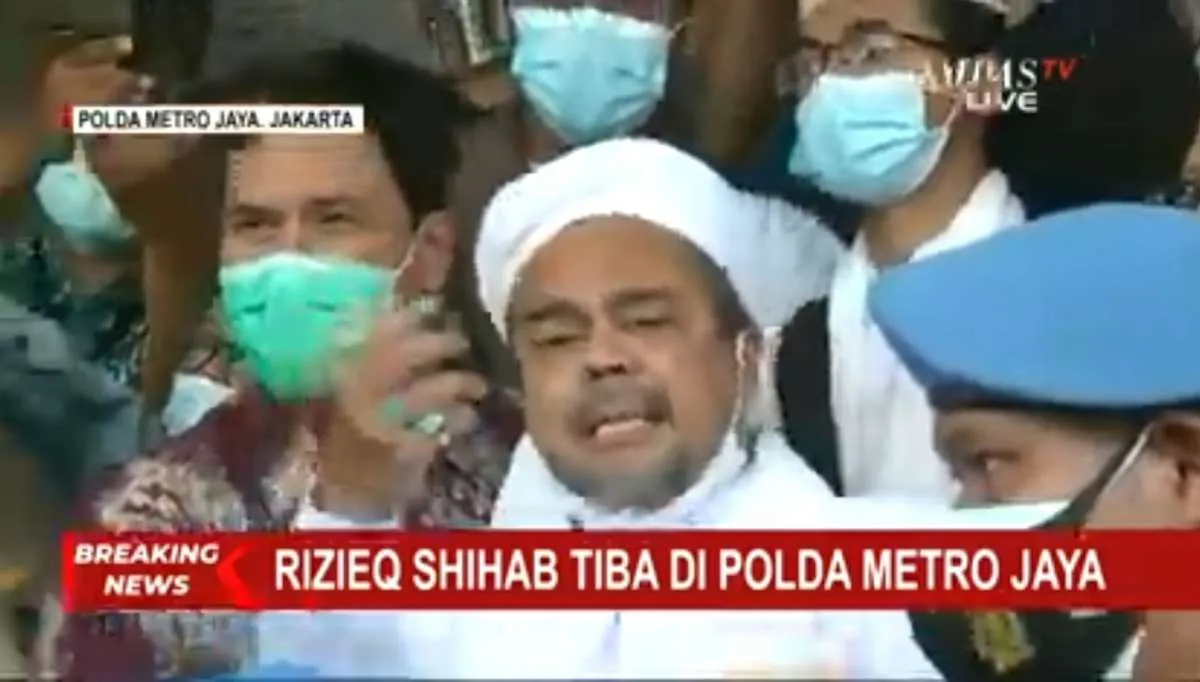 Pemimpin FPI Rizieq Shihab penuhi panggilan pemeriksaan di Polda Metro Jaya 