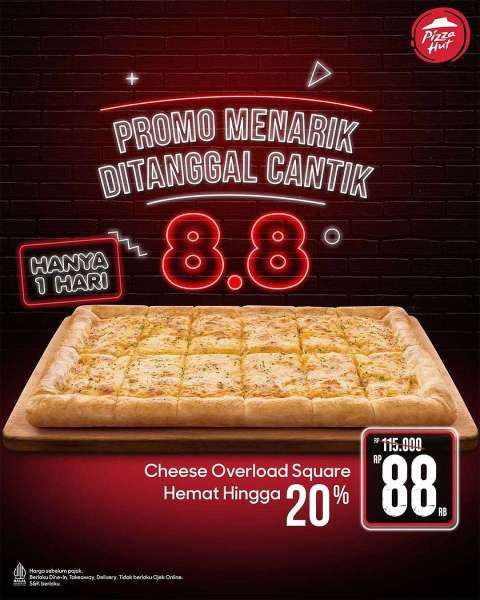 Promo Pizza Hut 8.8 Agustus 2023, Promo Spesial Hemat Hingga 20%