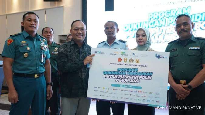 Bank Mandiri Kolaborasi dengan 3 BUMN, Salurkan Bantuan Kuliah Anak TNI dan Polri