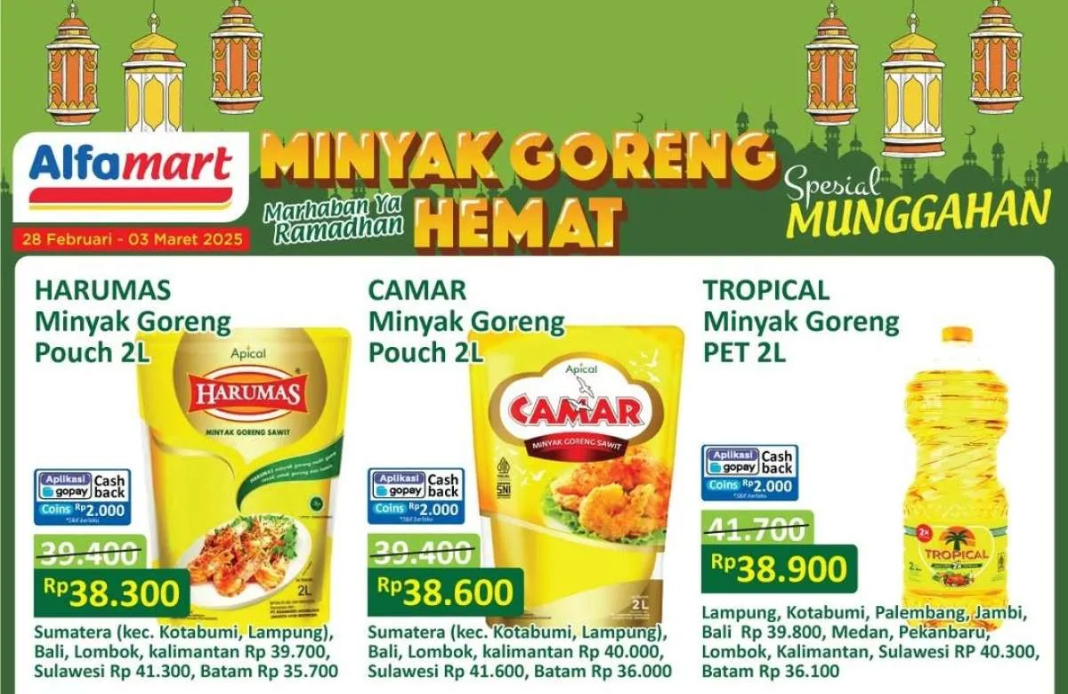 Promo Minyak Goreng JSM Superindo Maret Berakhir Hari Ini, Harga Hemat di Alfamart