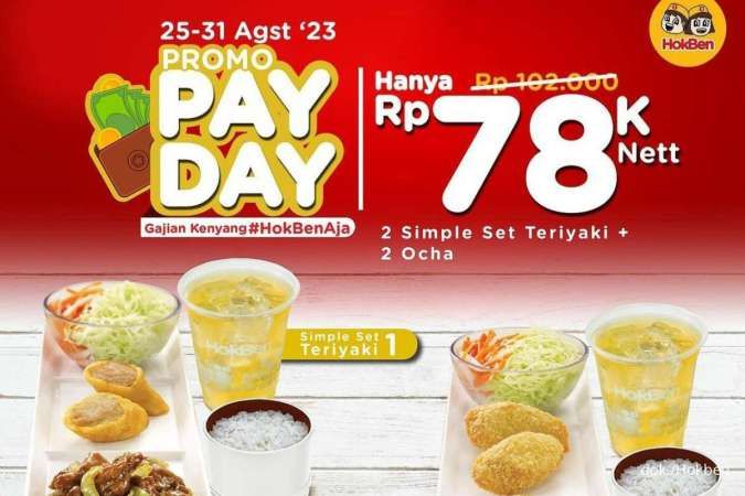 Promo Hokben Payday Akhir Agustus 2023, Paket Bundling Diskon via Dine In hingga Ojol
