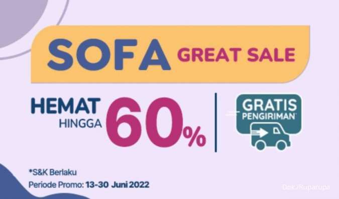 Promo Ruparupa Juni 2022, Beli Sofa di Informa Diskon 60% Plus Cashback Rp 1,8 Juta