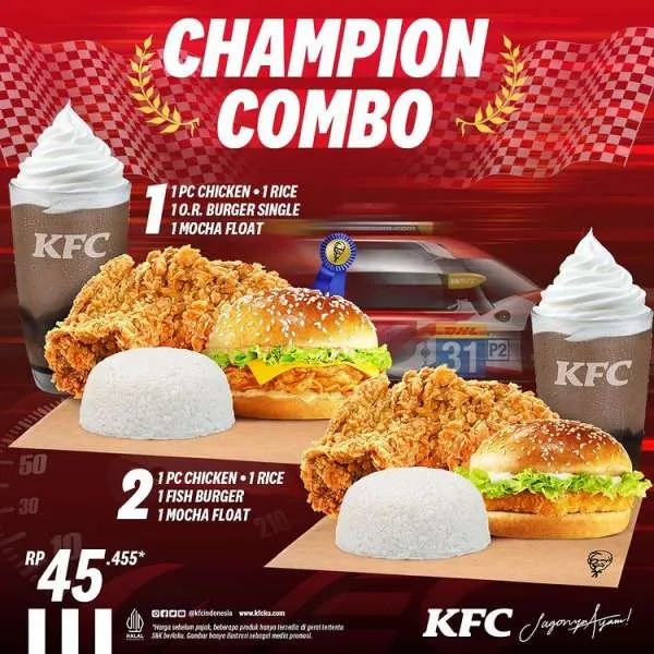 Promo KFC Paket Champion Combo yang akan berakhir 20 Juli 2022 ini