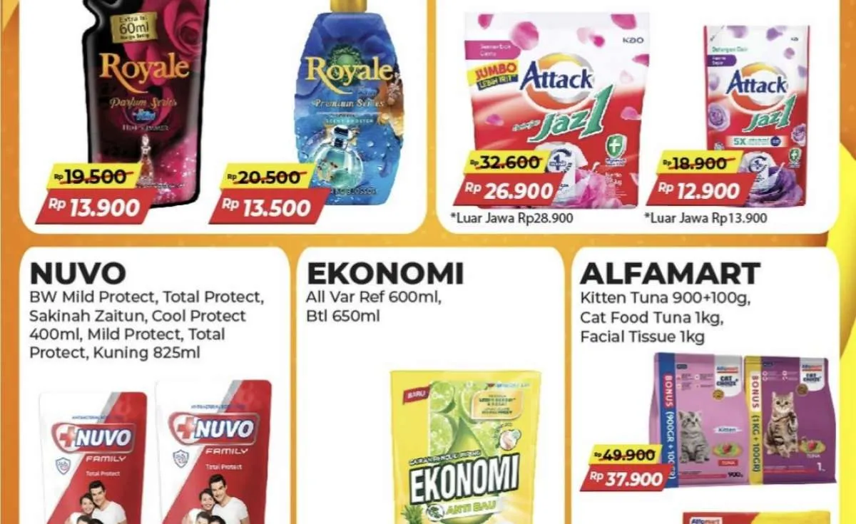 Promo Alfamart Paling Murah Sejagat 30 April 2025, Attack Detergent Harga Spesial