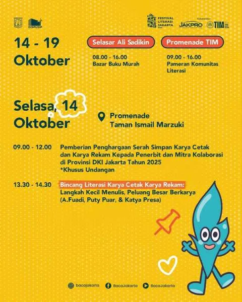 Festival Literasi Jakarta 14 Oktober