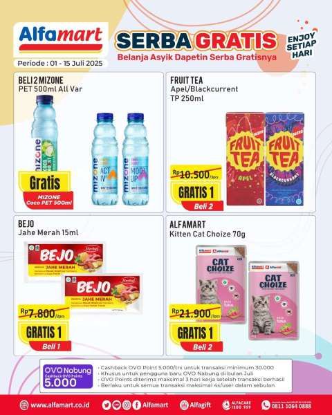 Promo Alfamart Serba Gratis 1-15 Juli 2025