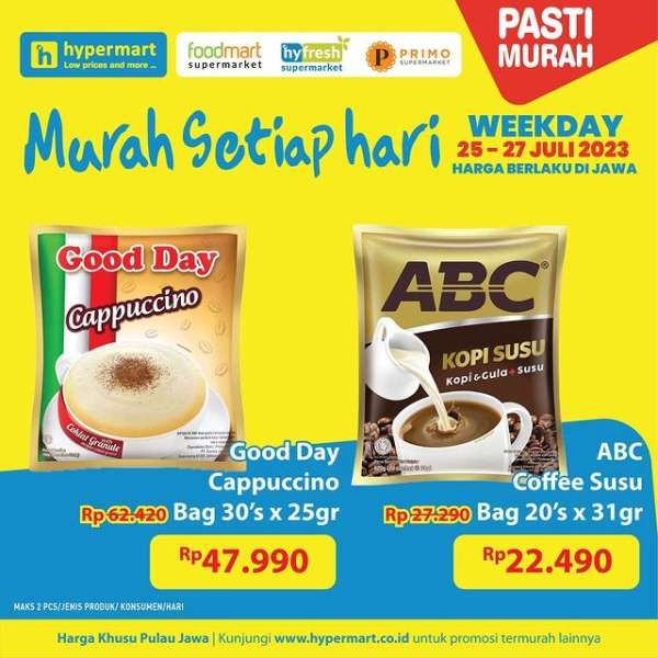 Katalog Harga Promo Hypermart Weekday 25-27 Juli 2023