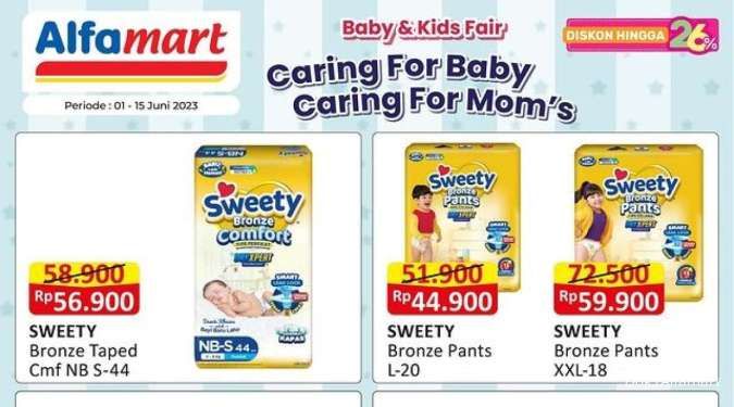 Promo Alfamart Baby & Kids Fair 1-15 Juni 2023, Diskon sampai 26% untuk Diapers Anak