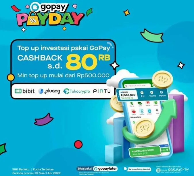 Promo Top Up Investasi di Gopay Payday