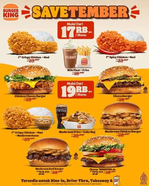 Promo Burger King Savetember Hemat