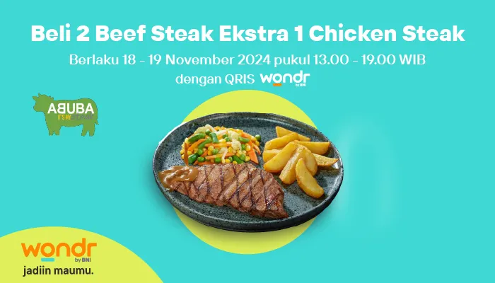 Promo Abuba Steak x Wondr