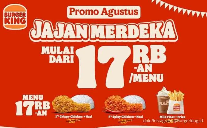 Promo Burger King Jajan Merdeka Agustus 2025, Menu Favorit Mulai Rp 17.000-an