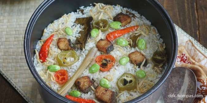 Resep Nasi Liwet Teri Daun Jeruk, Masak Mudah Pakai Rice Cooker