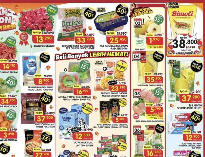 Promo Superindo Hari Ini 3-6 November 2025, Anggur Muscat-Bawang Bombay Diskon 40%