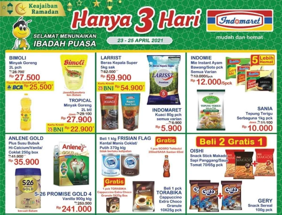 Promo JSM Indomaret Hanya 3 Hari 23-25 April 2021, diskon akhir pekan!