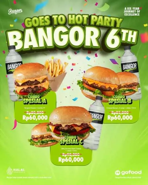 Promo Burger Bangor Goes To Hot Party Agustus 2025