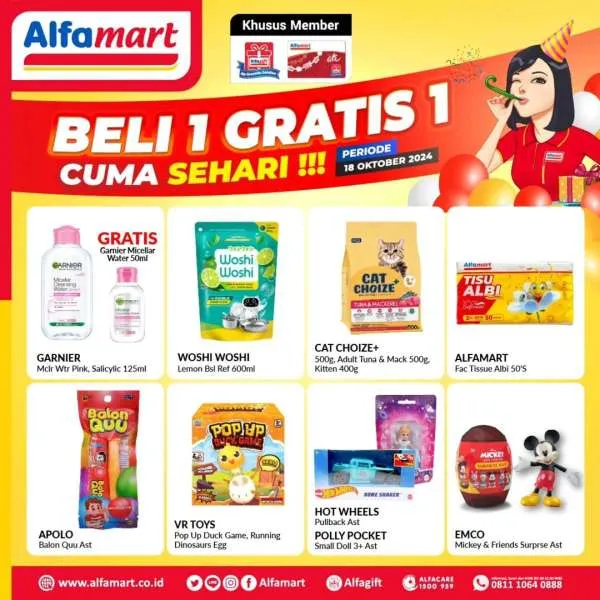 Promo Alfamart Beli 1 Gratis 1 Periode 18 Oktober 2024