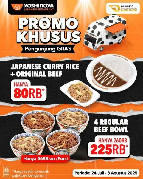 Promo Yoshinoya Khusus Pengunjung GIIAS Paket Hemat