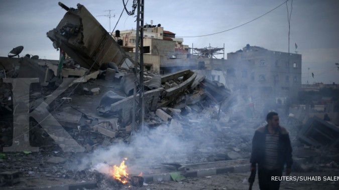 Markas Hamas hancur kena roket Israel