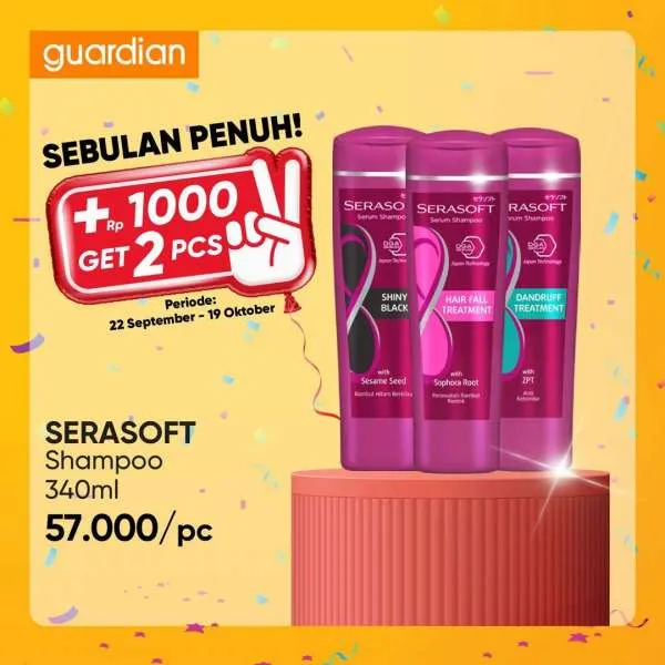 Promo Guardian +1000 Get 2 Pcs Periode 22 September-19 Oktober 2022