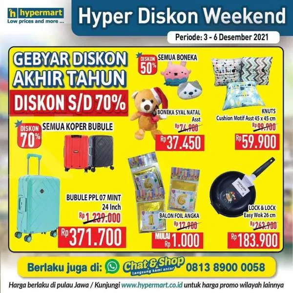 Promo Hypermart Hyper Diskon Weekend 3-6 Desember 2021