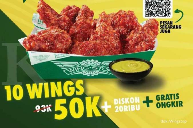 Promo Wingstop Maret 2022, Beli 10 Wings Dapat Diskon dan Gratis Ongkir!
