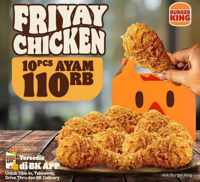 Promo Burger King terbaru paket Friyay Chicken