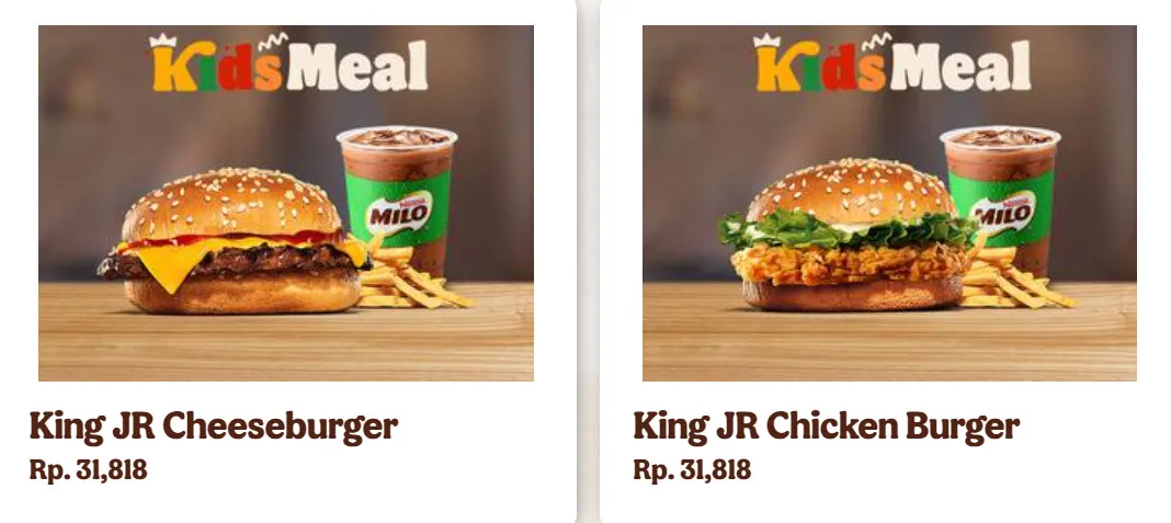 Paket Kids Meal King Jr ala Burger King GRATIS Mainan Kung fu Panda 4