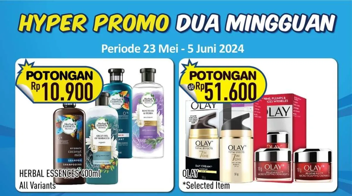 Promo Hypermart Dua Mingguan sampai 5 Juni, Skincare Olay Diskon Rp 51.600!