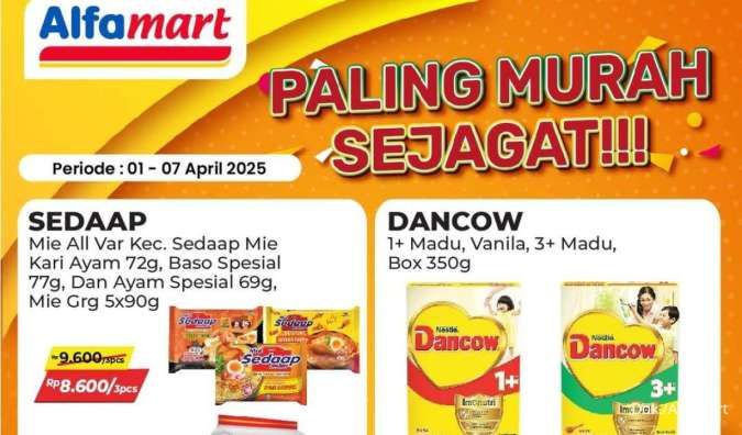 Promo Alfamart Paling Murah Sejagat 1-7 April 2025, Susu Dancow Box Diskon Lumayan