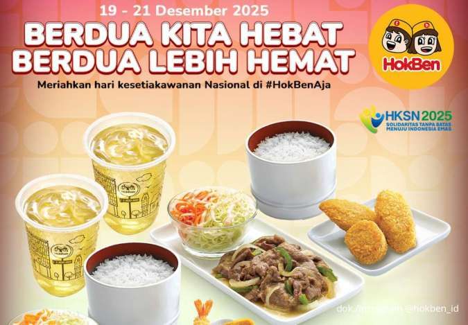 Hari Kesetiakawanan Nasional, Ada Promo HokBen Paket Berdua Mulai Rp 47 Ribuan