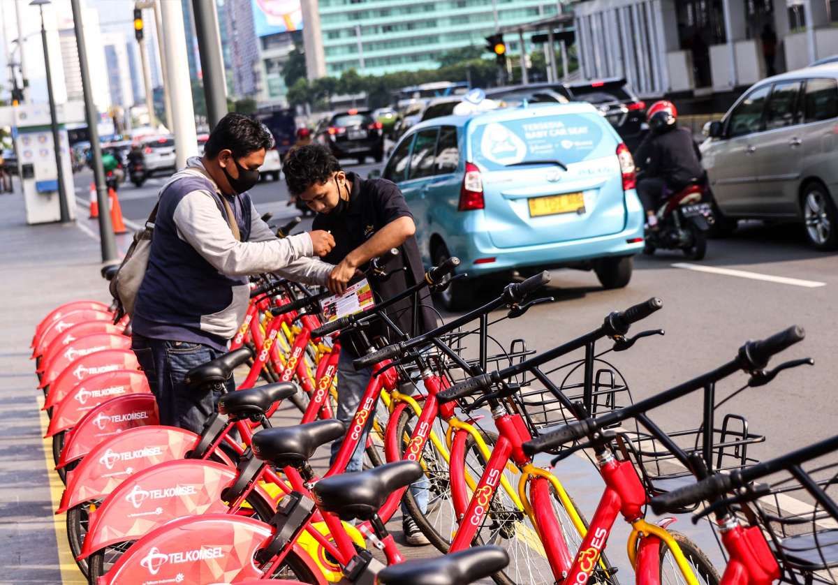 Layanan bike sharing Gowes di Jakarta
