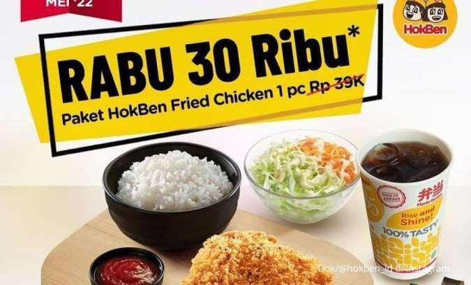 Promo HokBen Spesial di Hari Rabu, Paket HokBen Fried Chicken Hanya Rp 30.000