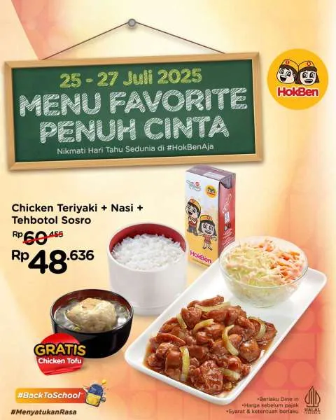 Promo HokBen Hari Tahu Sedunia Paket Chicken Teriyaki