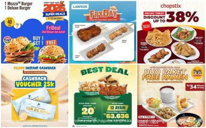 Jangan Lewatkan! 6 Promo Makanan Ini Habis Jumat Terakhir Januari 2026