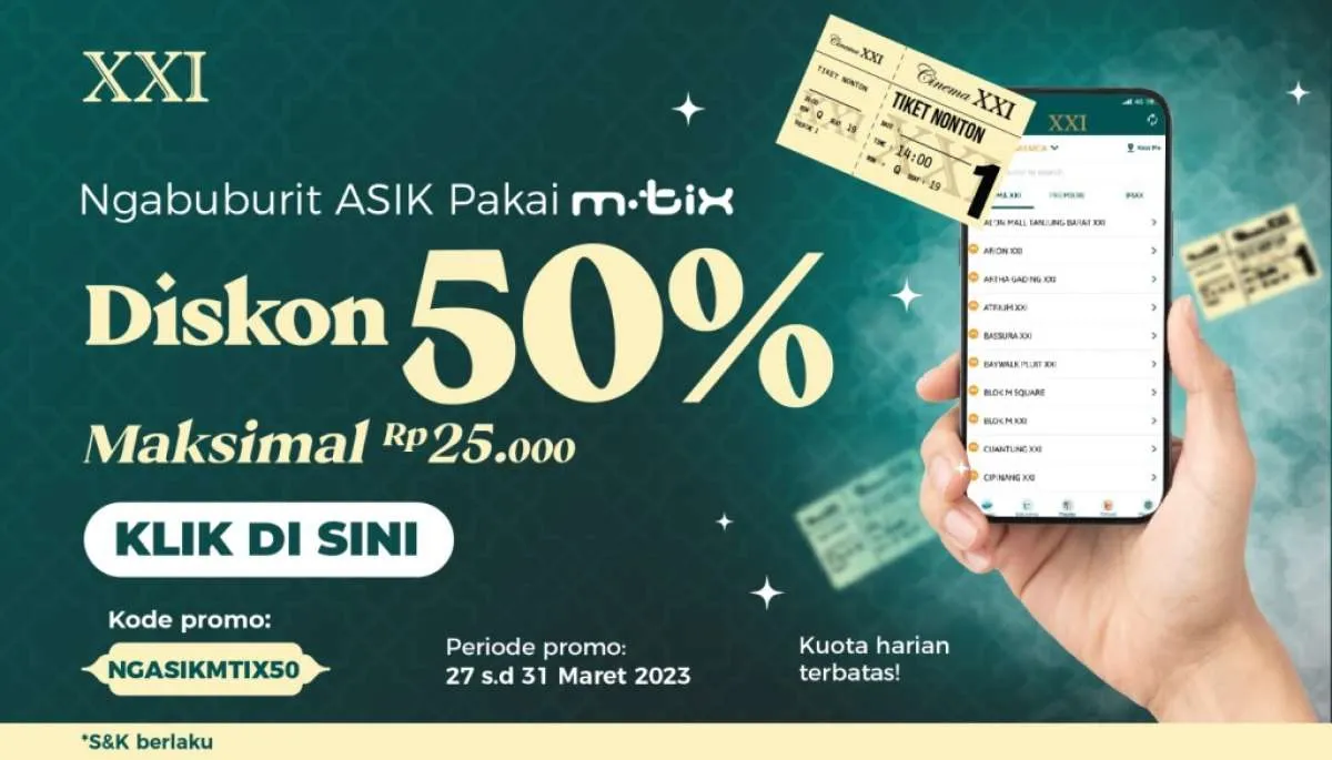 Nonton Film Jadi Hemat Dengan Diskon 50% Dari M-TIX 