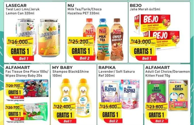 Promo Alfamart Serba Gratis 16-31 Oktober 2025, Beli 1 Gratis 1 Lasegar-My Baby