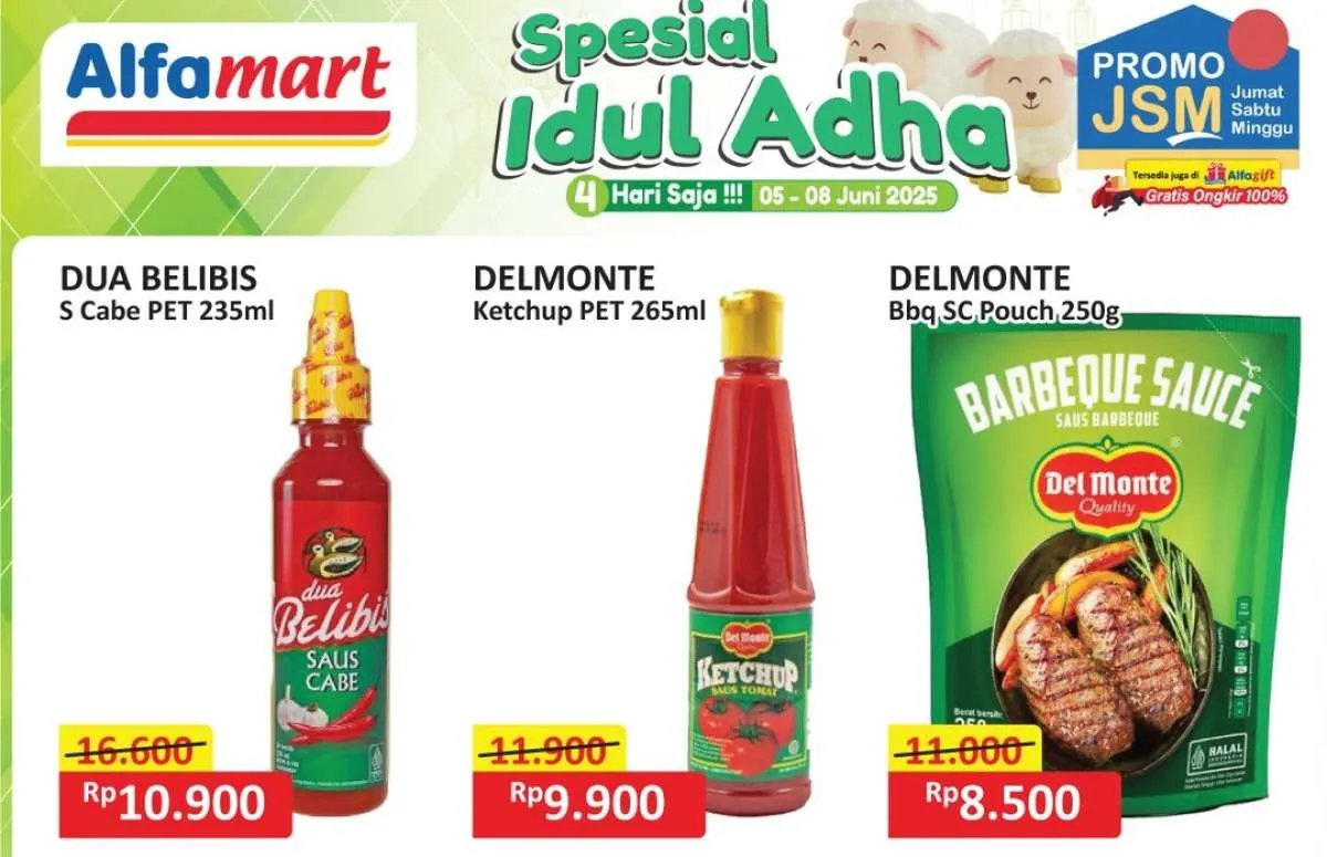 Promo JSM Alfamart Spesial Idul Adha 2025, Saus Cabe & Delmonte Barbeque Lebih Murah
