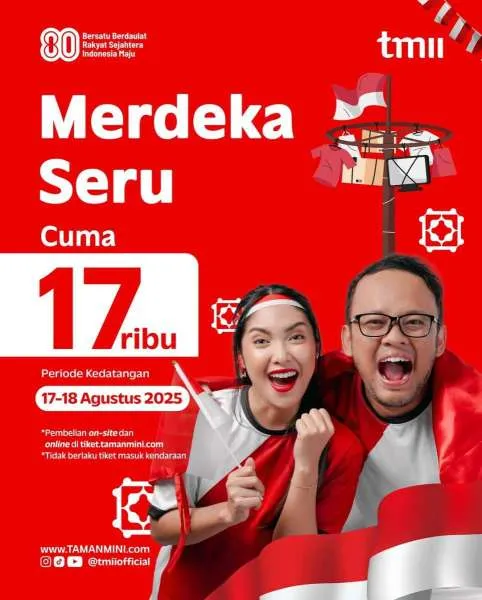 Promo Tiket Masuk TMII Merdeka Seru