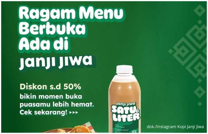 Promo Beragam Menu Berbuka Janji Jiwa, Ada Diskon 50% hingga 19 Maret 2025