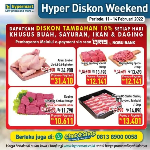 Promo Hypermart Hyper Diskon Weekend Periode 11-14 Februari 2022