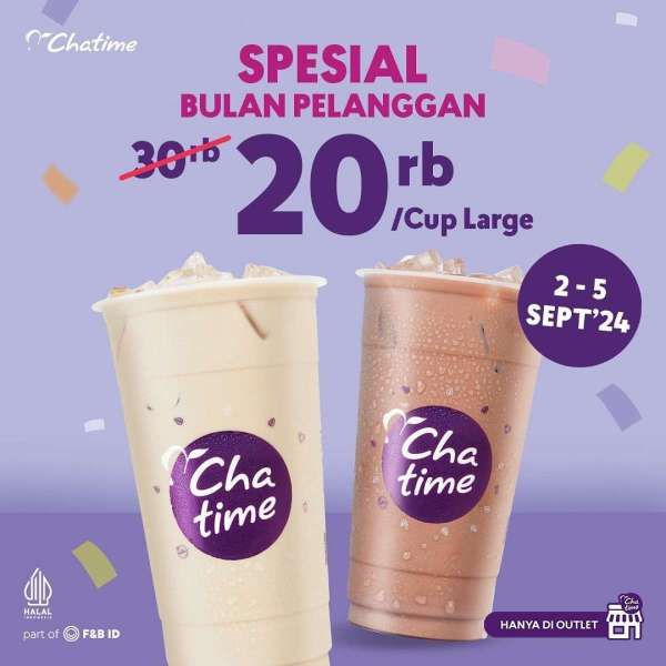 Promo Hari Pelanggan Nasional 2024 di Chatime