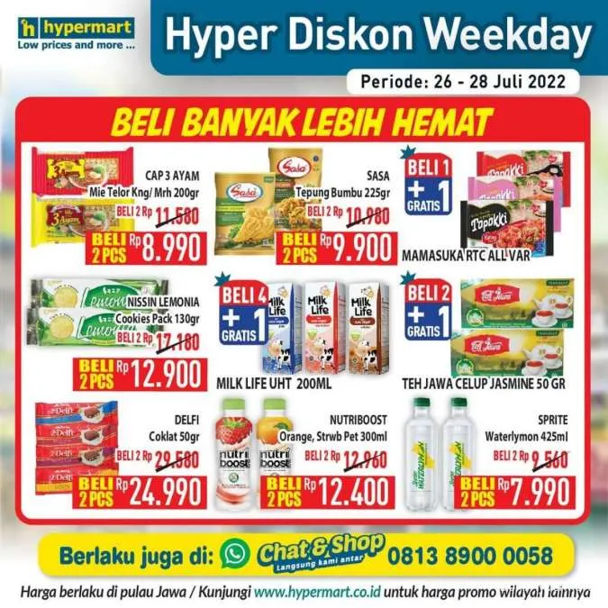 Promo Hypermart Hyper Diskon Weekday Periode 26-28 Juli 2022