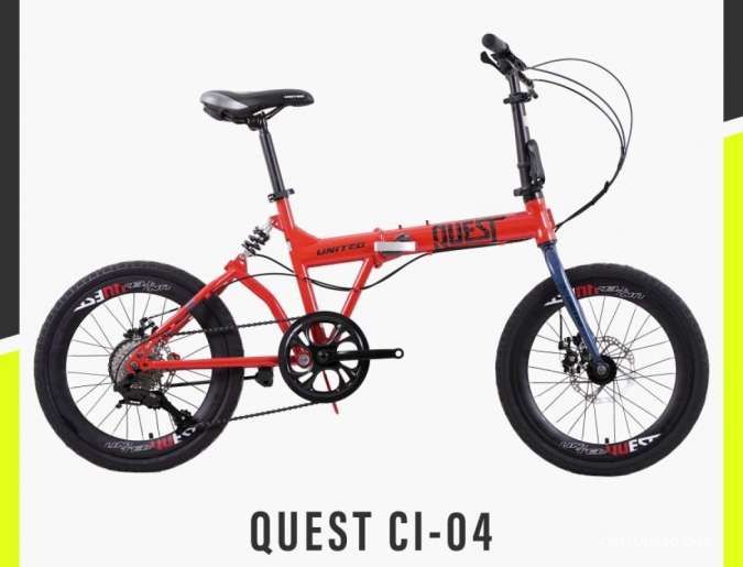 Diskon! Harga Sepeda Lipat United Quest CI-04 Dibanderol Murah 