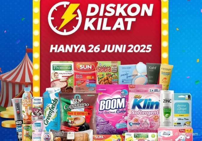 Promo Deterjen hingga Susu di Klik Indomaret Juni, Diskon Kilat Hanya Satu Hari 