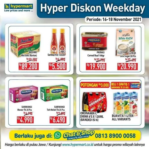 Promo Hypermart Hyper Diskon Weekday 16-18 November 2021