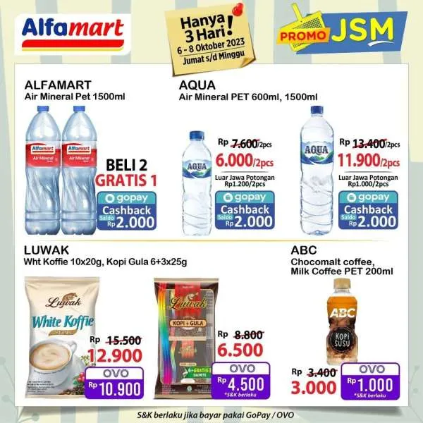 Promo JSM Alfamart Hanya 3 Hari Periode 6-8 Oktober 2023