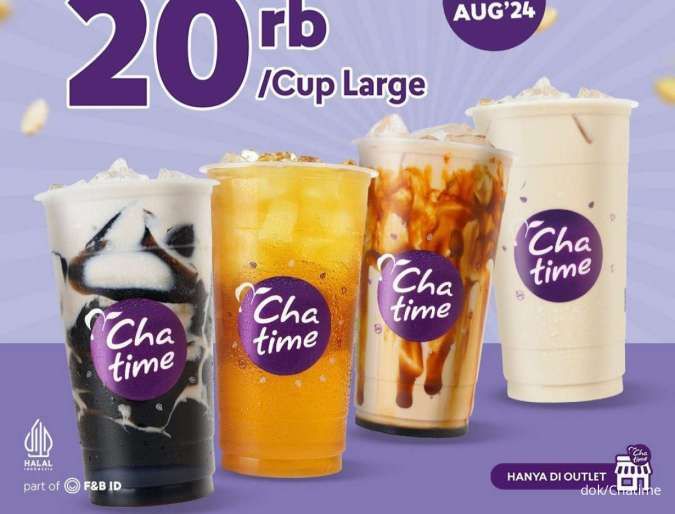 Promo Chatime Spesial Gajian 26-31 Agustus 2024, Chatime Large Rp 19.000