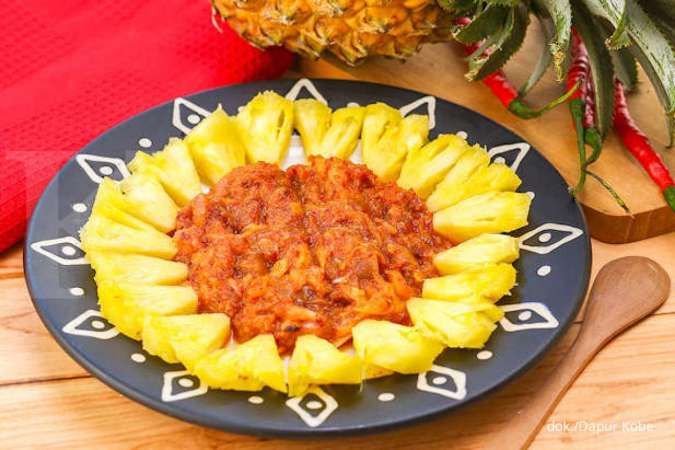 Resep Praktis Sambal Nanas Terasi yang Bikin Mata Jadi Merem Melek