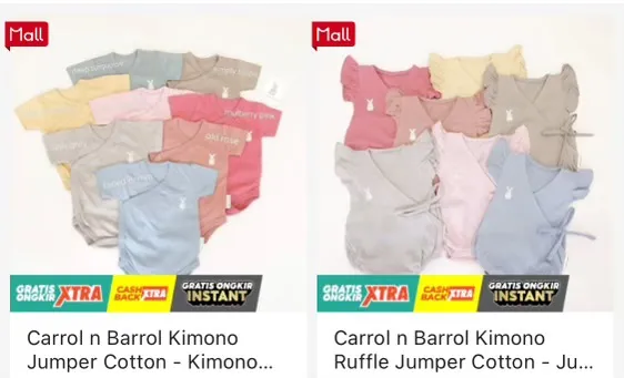 baju bayi carrol and barrol